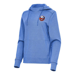 New York Islanders Antigua Women's Justice Pullover Hoodie Heather Royal