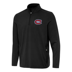 Montreal Canadiens Antigua Perilous Quarter-Zip Sweatshirt Black