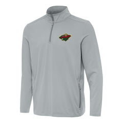Minnesota Wild Antigua Perilous Quarter-Zip Sweatshirt Gray