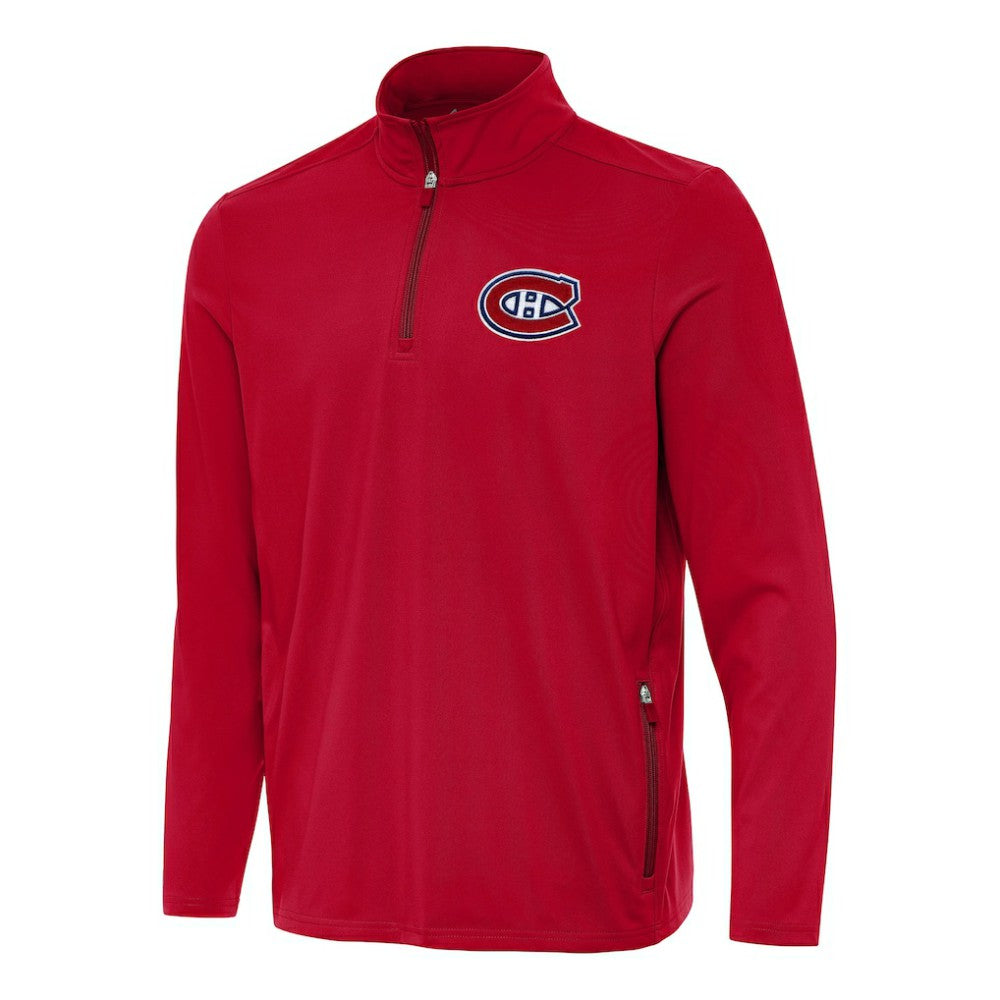 Montreal Canadiens Antigua Perilous Quarter-Zip Sweatshirt Red