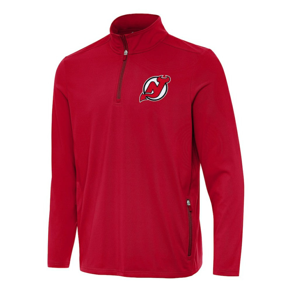 New Jersey Devils Antigua Perilous Quarter-Zip Sweatshirt Red