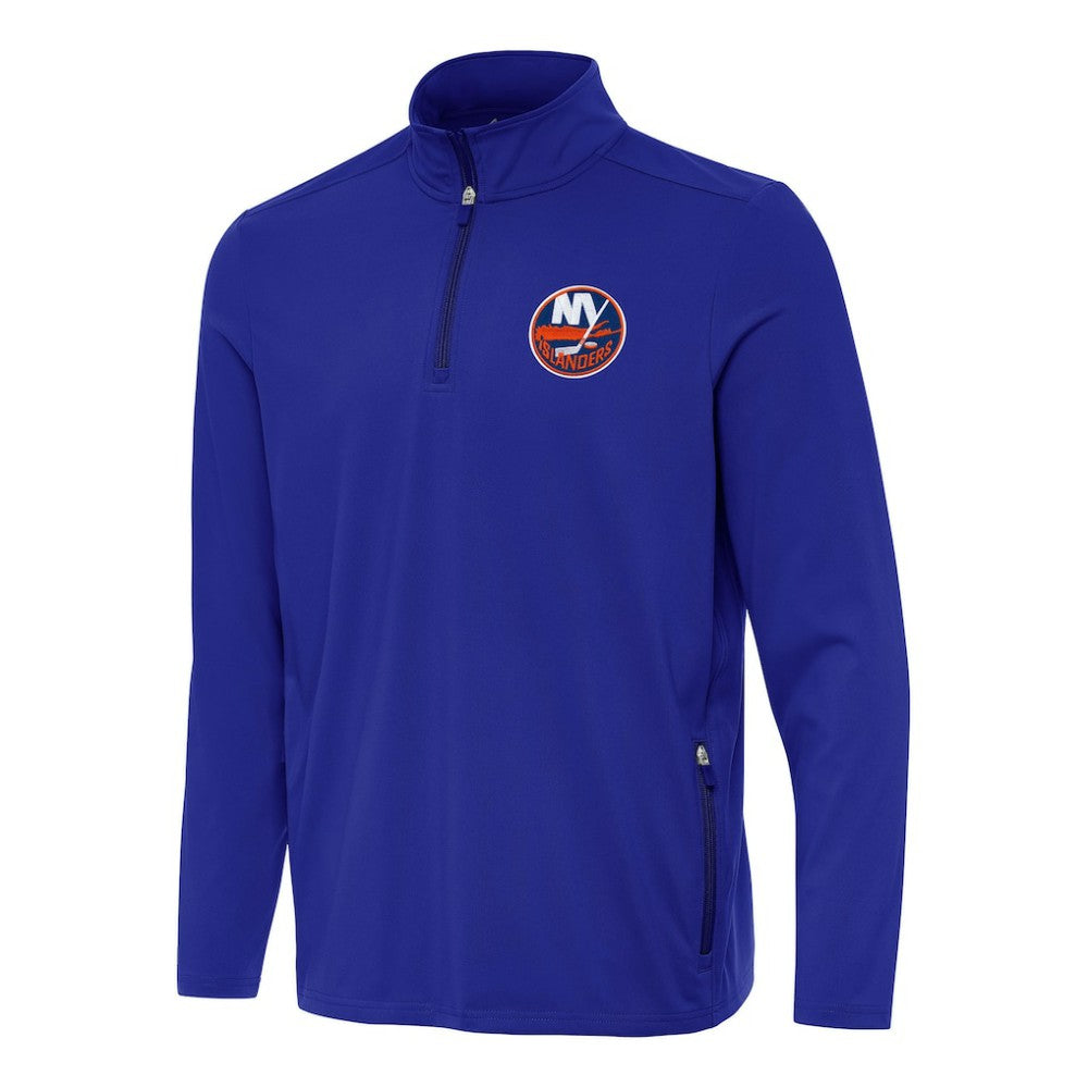 New York Islanders Antigua Perilous Quarter-Zip Sweatshirt Royal