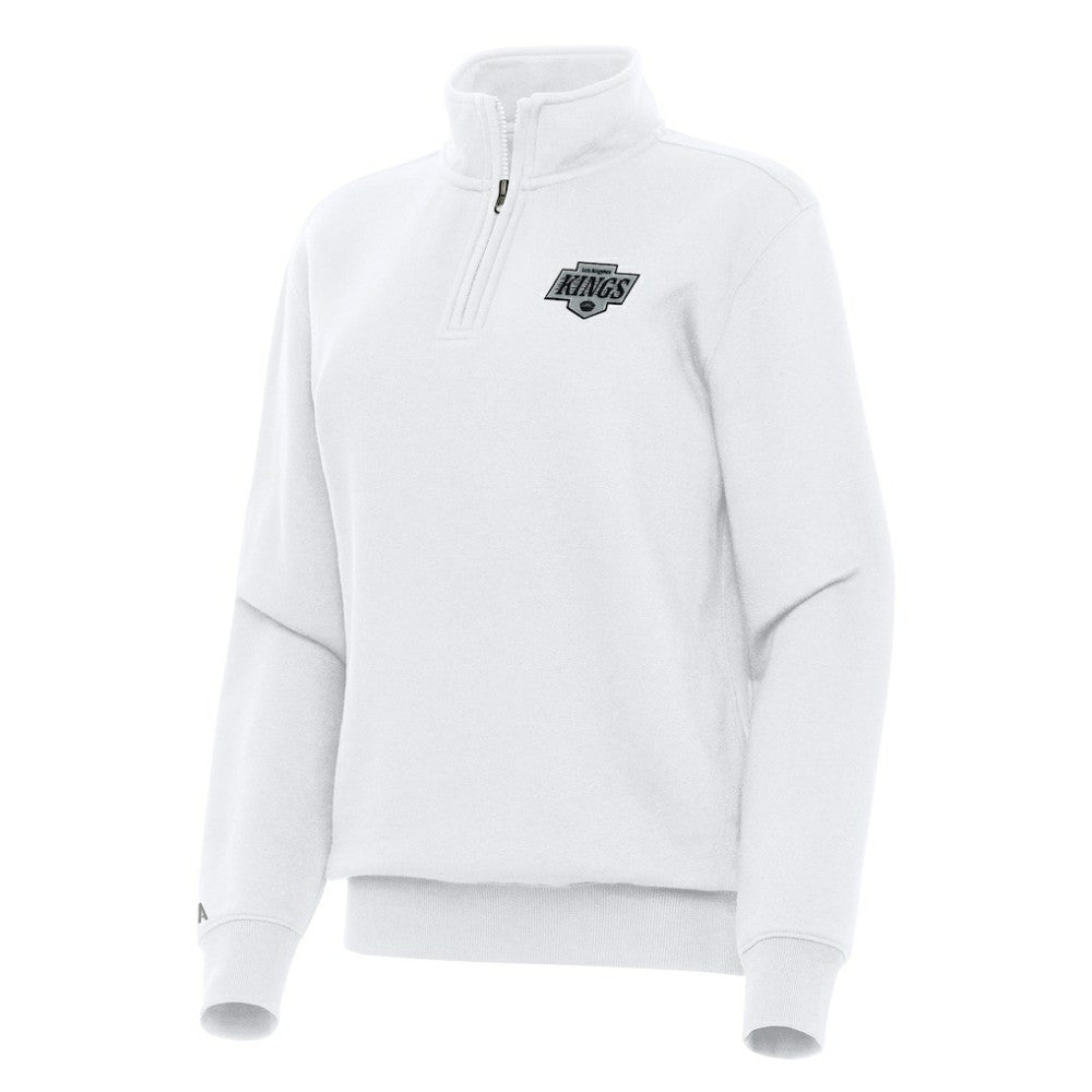 Los Angeles Kings Antigua Women's Victory Quarter-Zip Sweatshirt White