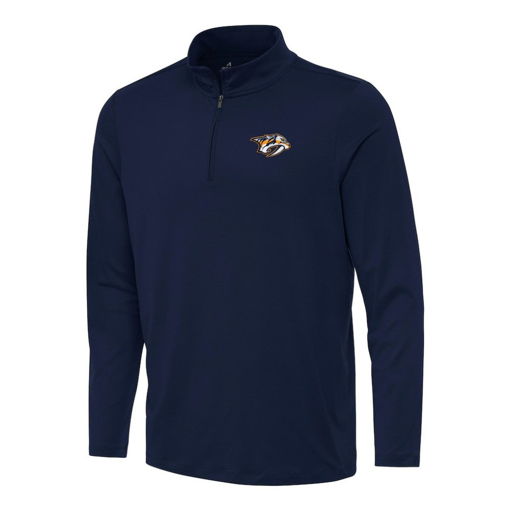 Nashville Predators Antigua Reprocess Quarter-Zip Top Navy