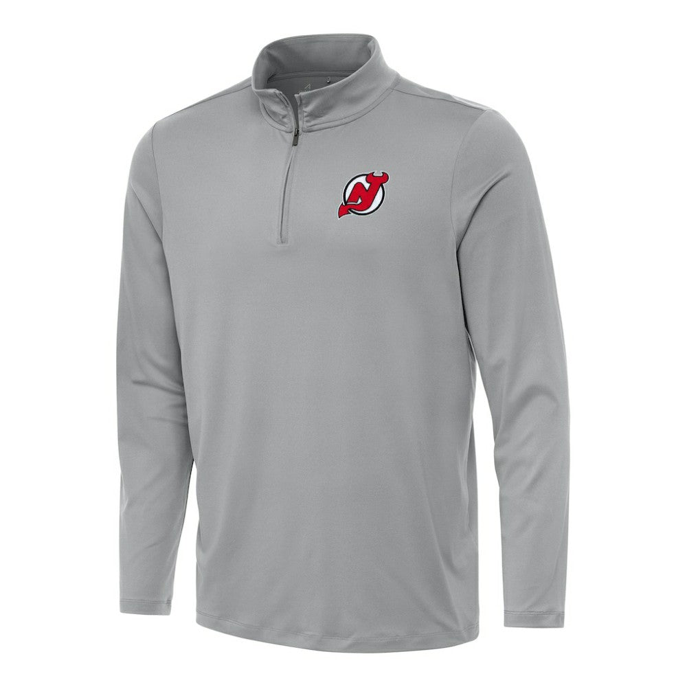 New Jersey Devils Antigua Reprocess Quarter-Zip Top Gray