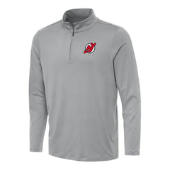 New Jersey Devils Antigua Reprocess Quarter-Zip Top Gray