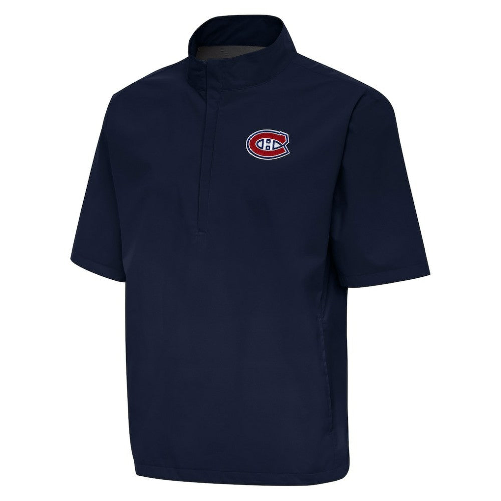 Montreal Canadiens Antigua Brisk Quarter-Zip Windbreaker Navy