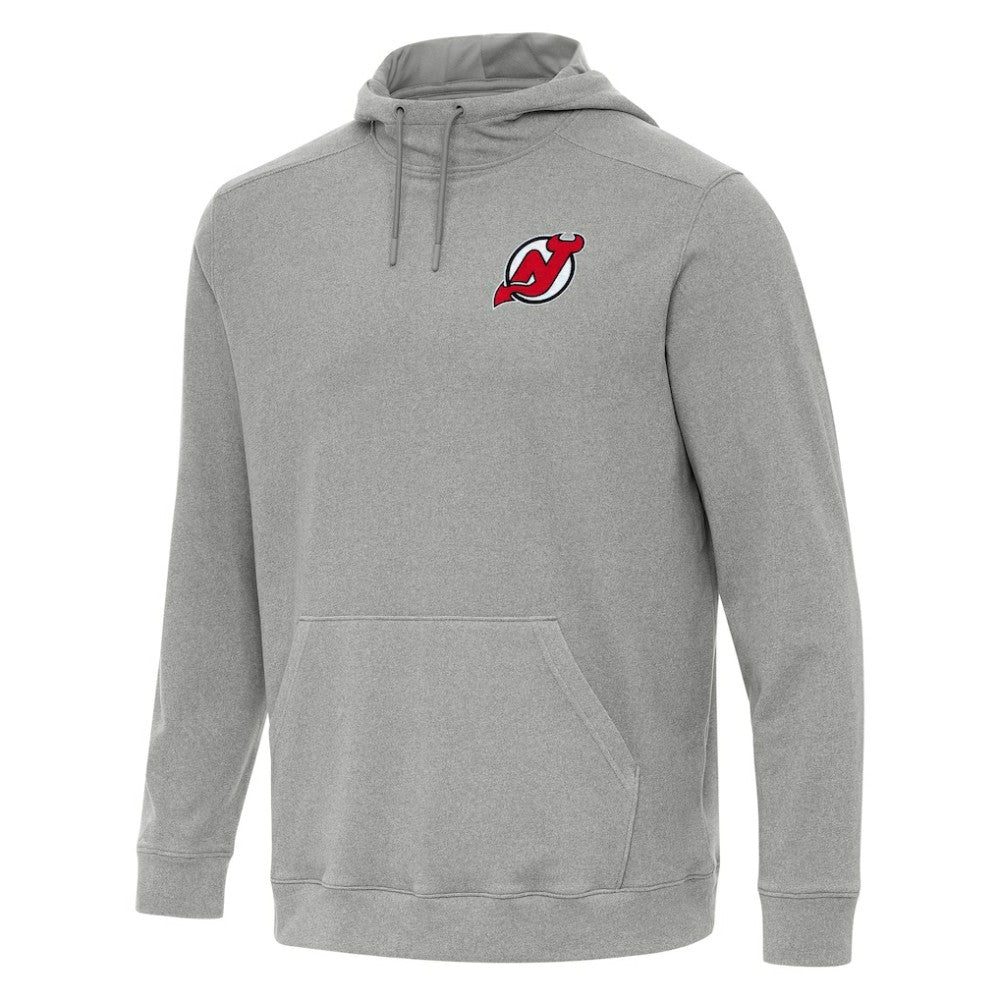 New Jersey Devils Antigua Cloud Pullover Hoodie Heather Gray