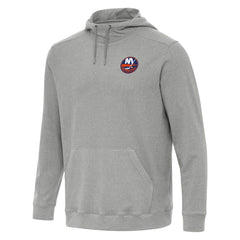 New York Islanders Antigua Cloud Pullover Hoodie Heather Gray