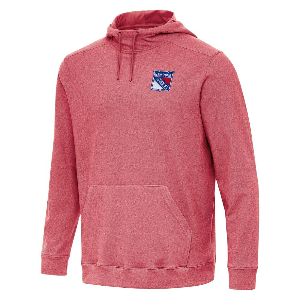 New York Rangers Antigua Cloud Pullover Hoodie Heather Red