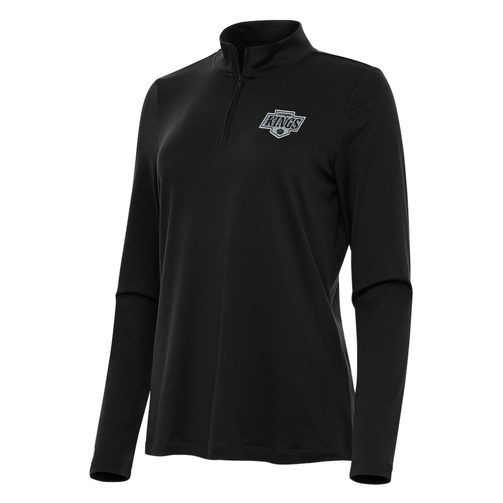 Los Angeles Kings Antigua Women's Reprocess Quarter-Zip Top Black