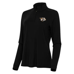 Nashville Predators Antigua Women's Intent Quarter-Zip Top Black