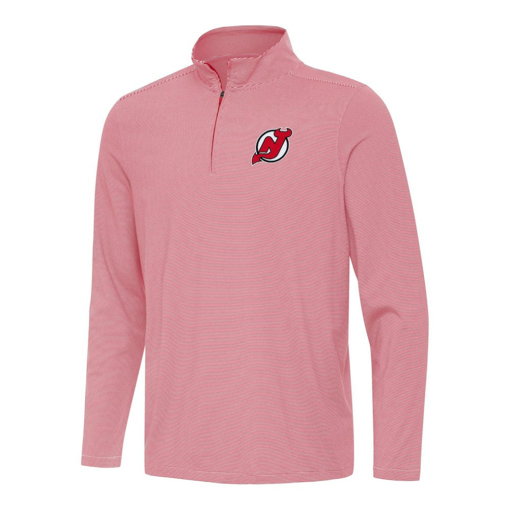 New Jersey Devils Antigua Twine Quarter-Zip Top Red