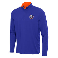 New York Islanders Antigua Content Quarter-Zip Pullover Top Royal/Orange
