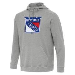 New York Rangers Antigua Cloud Pullover Hoodie Heather Gray
