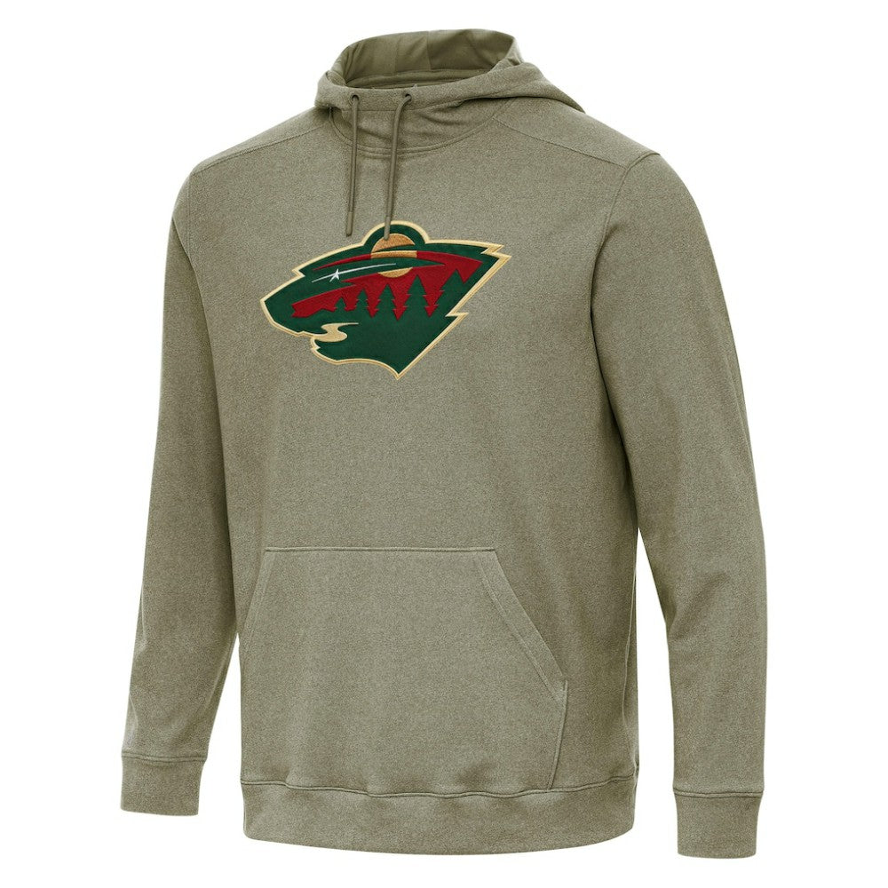Minnesota Wild Antigua Cloud Pullover Hoodie Olive