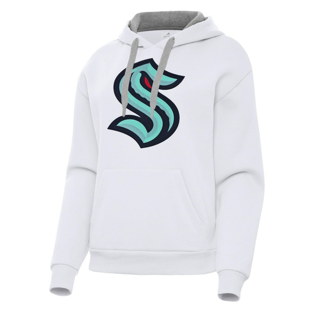 Seattle Kraken Antigua Women's Victory Pullover Hoodie White