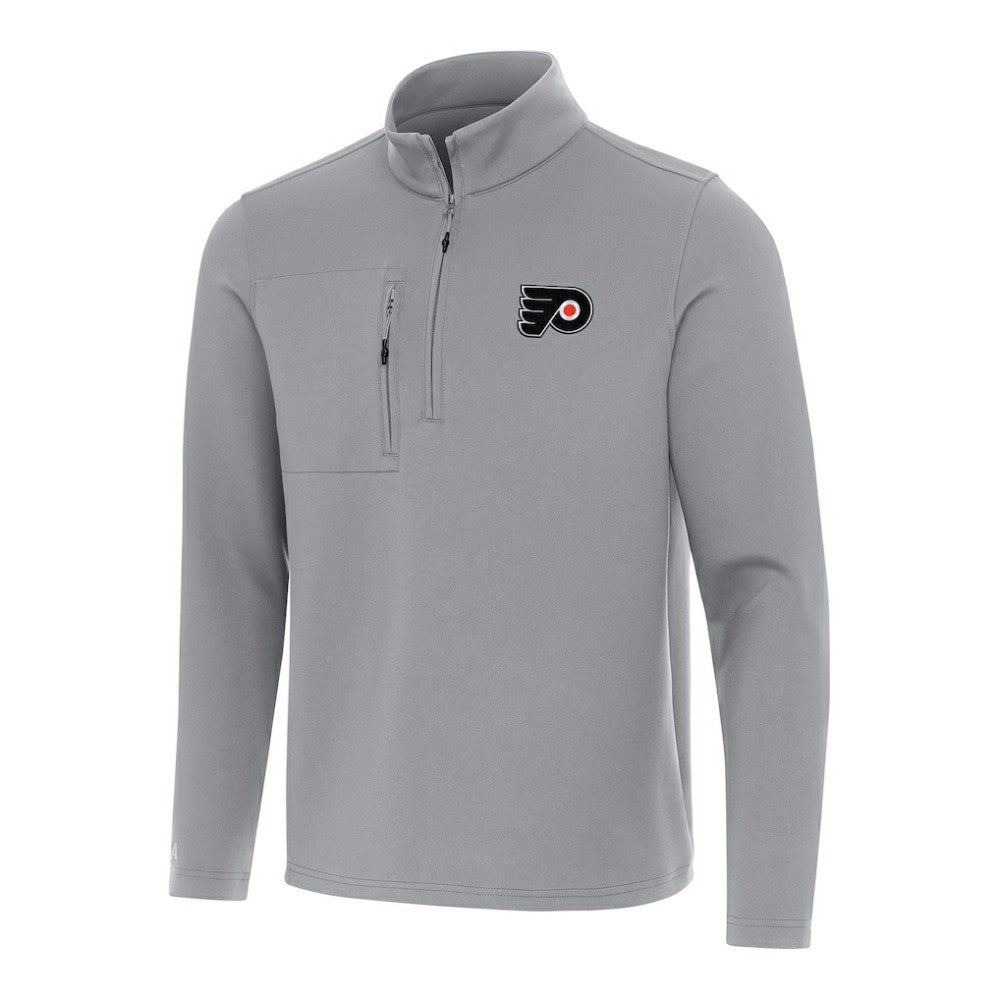 Philadelphia Flyers Antigua Insider Quarter-Zip Top Gray
