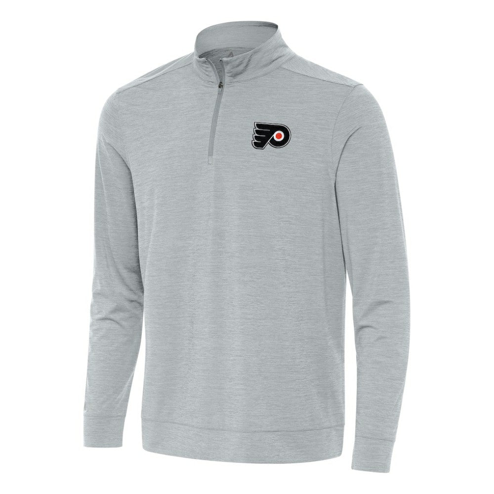 Philadelphia Flyers Antigua Bright Quarter-Zip Top Heather Gray