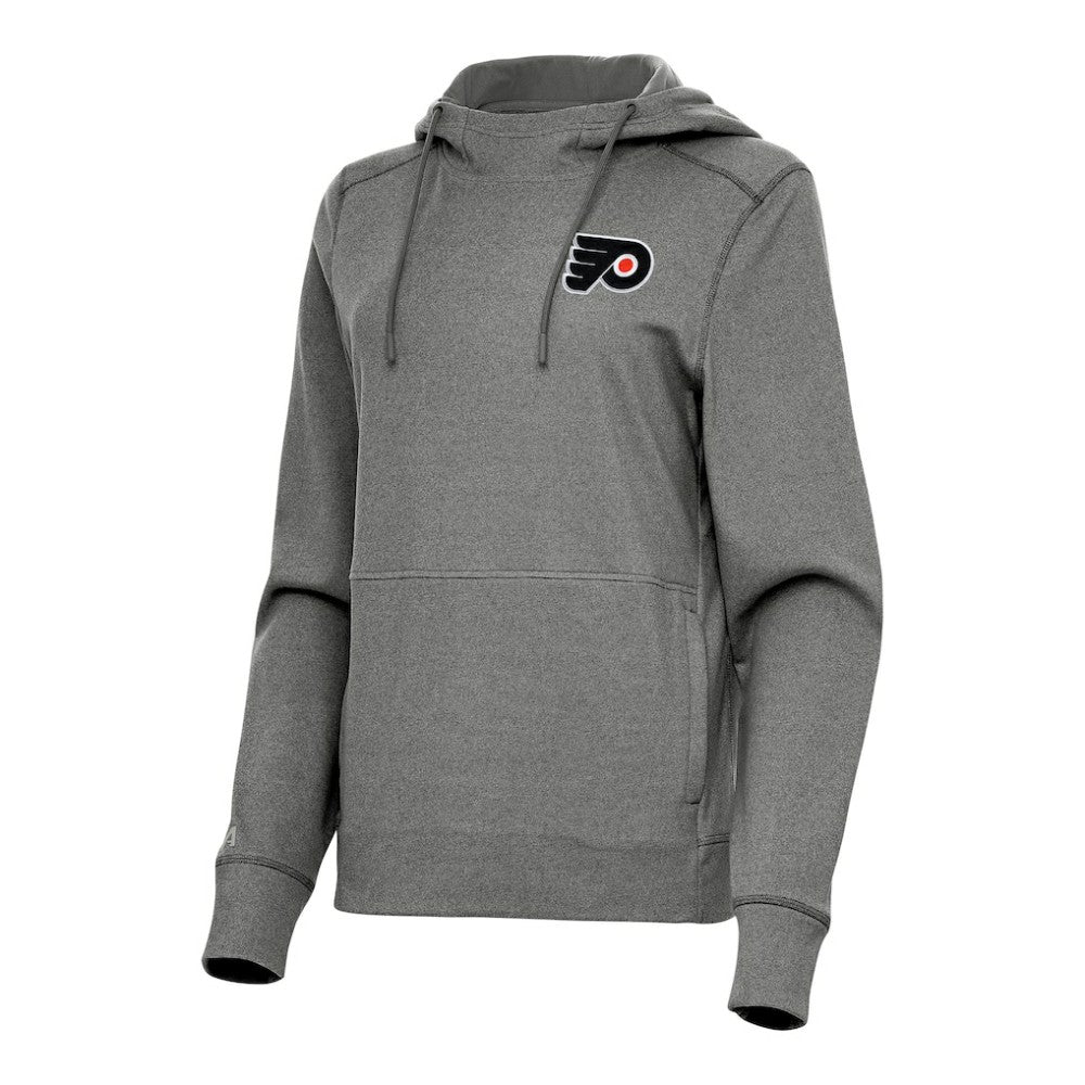 Philadelphia Flyers Antigua Women's Justice Pullover Hoodie Heather Black