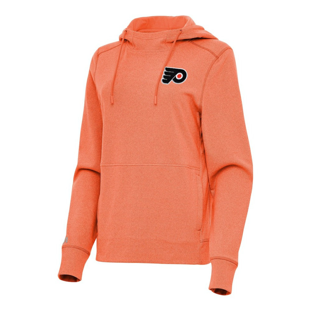 Philadelphia Flyers Antigua Women's Justice Pullover Hoodie Heather Orange