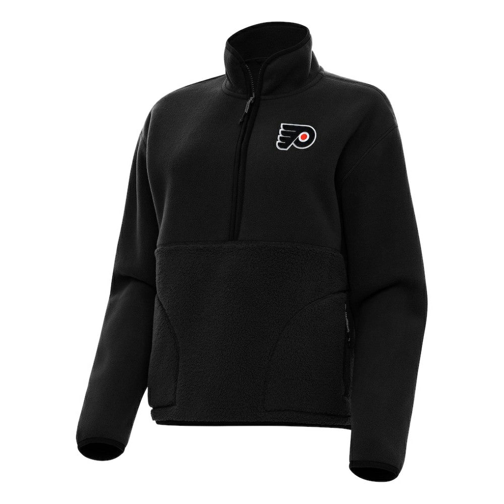 Philadelphia Flyers Antigua Women's Figure Half-Zip Pullover Sweatshirt Black