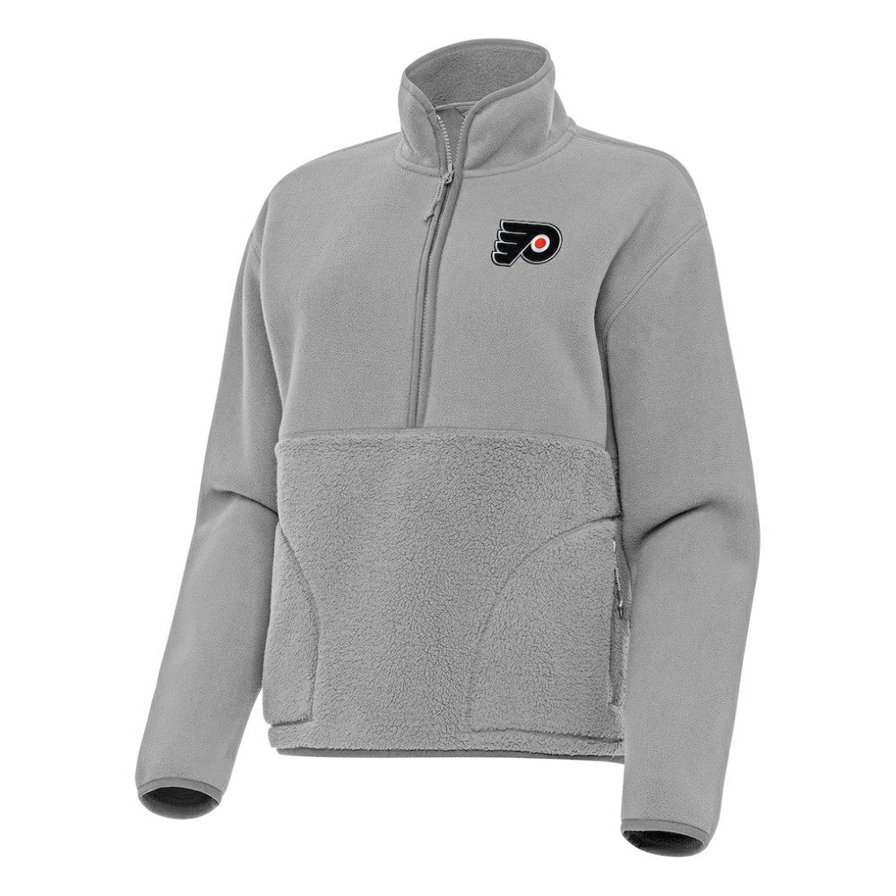Philadelphia Flyers Antigua Women's Figure Half-Zip Pullover Sweatshirt Gray