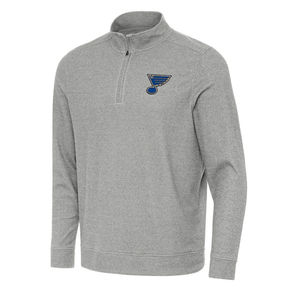 St. Louis Blues Antigua Subtle Quarter-Zip Sweatshirt Heather Gray
