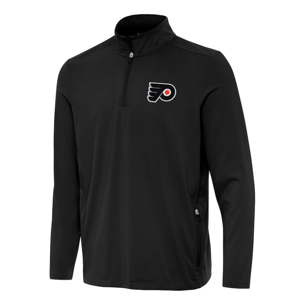 Philadelphia Flyers Antigua Perilous Quarter-Zip Sweatshirt Black