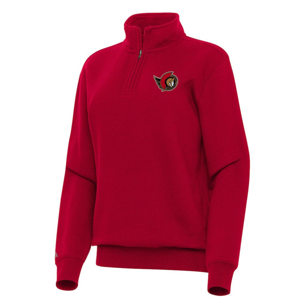 Ottawa Senators Antigua Women's Victory Quarter-Zip Sweatshirt Red