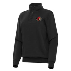 Ottawa Senators Antigua Women's Victory Quarter-Zip Sweatshirt Black