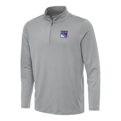 New York Rangers Antigua Reprocess Quarter-Zip Top Gray
