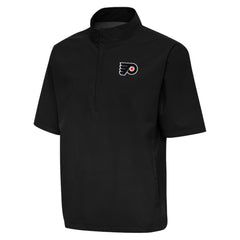 Philadelphia Flyers Antigua Brisk Quarter-Zip Windbreaker Black