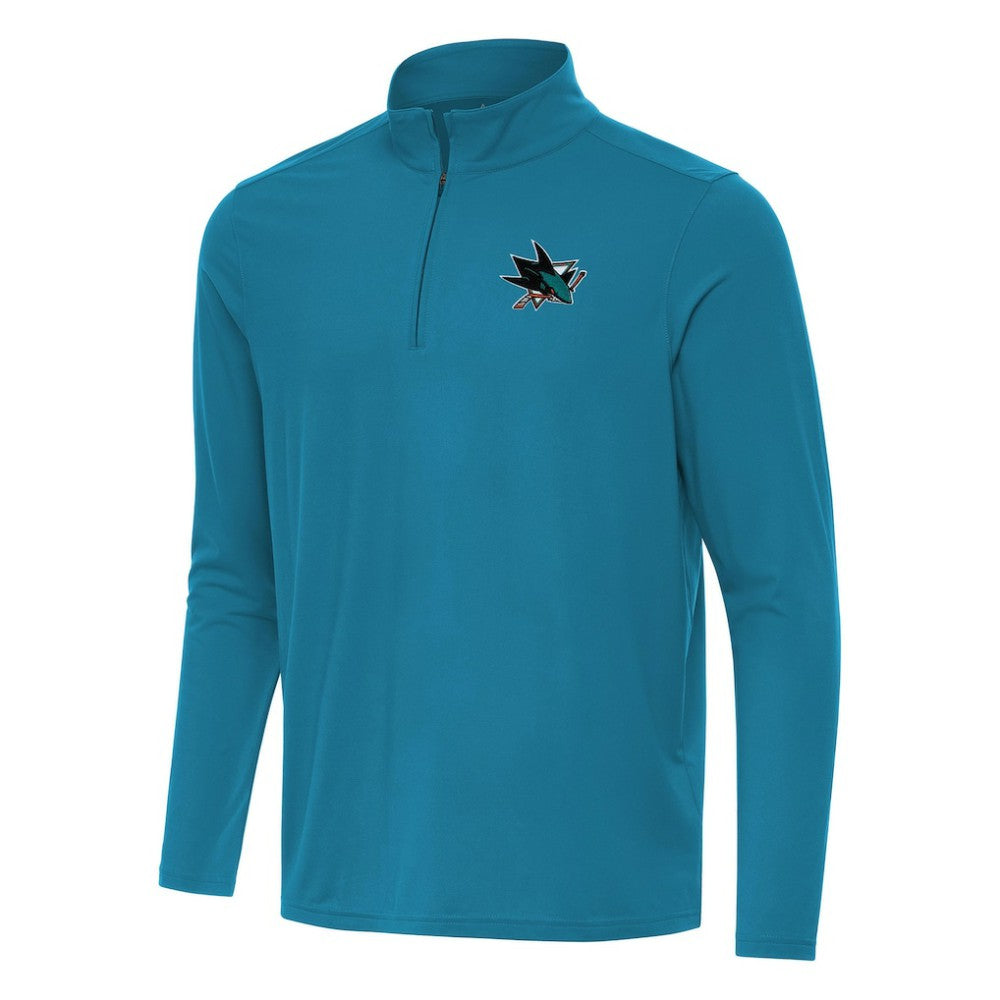 San Jose Sharks Antigua Intent Quarter-Zip Top Teal