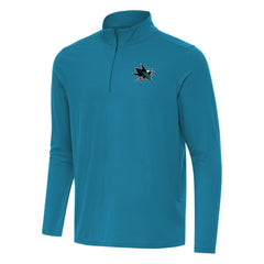 San Jose Sharks Antigua Intent Quarter-Zip Top Teal