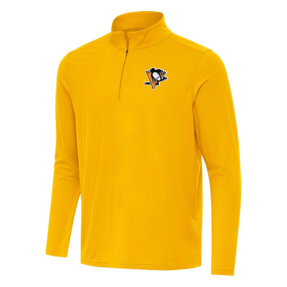 Pittsburgh Penguins Antigua Intent Quarter-Zip Top Gold