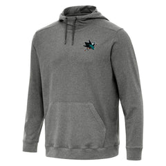 San Jose Sharks Antigua Cloud Pullover Hoodie Heather Black