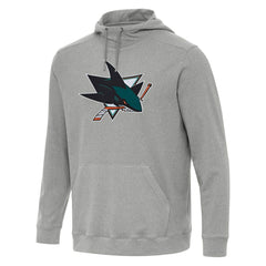 San Jose Sharks Antigua Cloud Pullover Hoodie Heather Gray