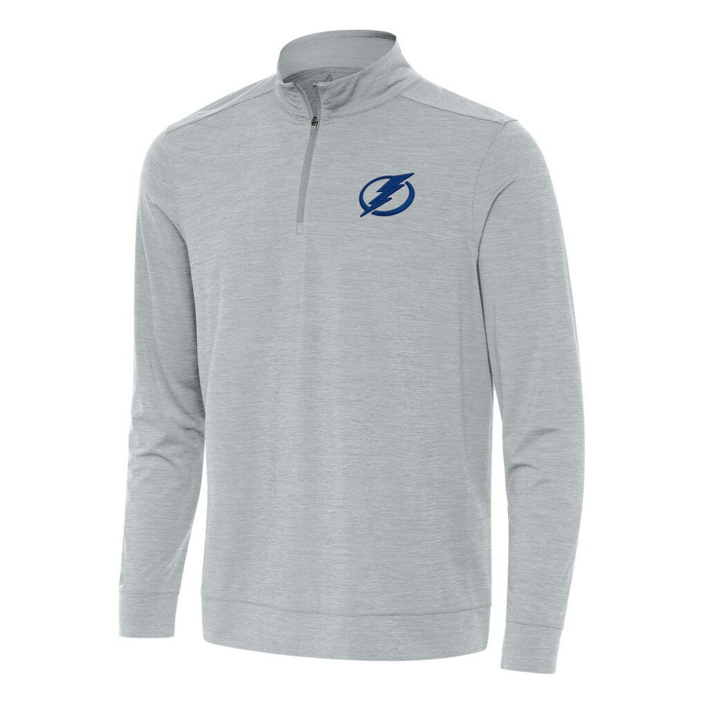 Tampa Bay Lightning Antigua Bright Quarter-Zip Top Heather Gray