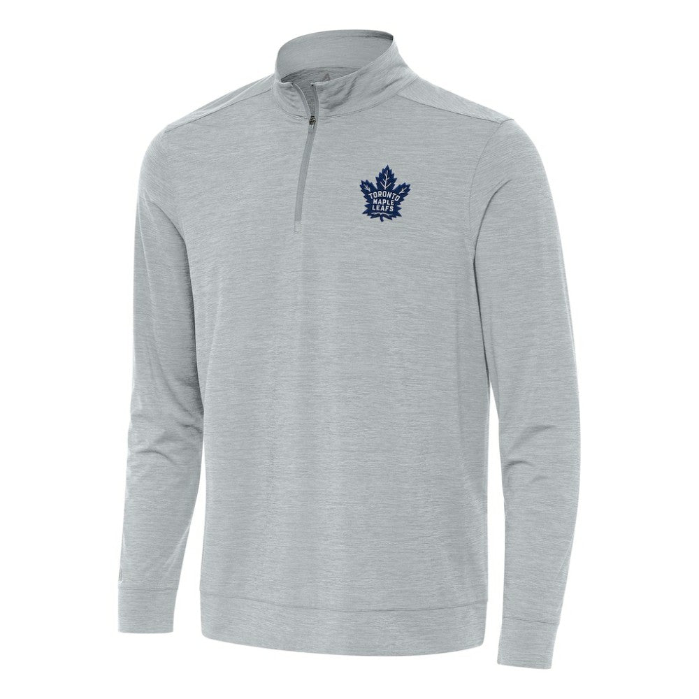 Toronto Maple Leafs Antigua Bright Quarter-Zip Top Heather Gray