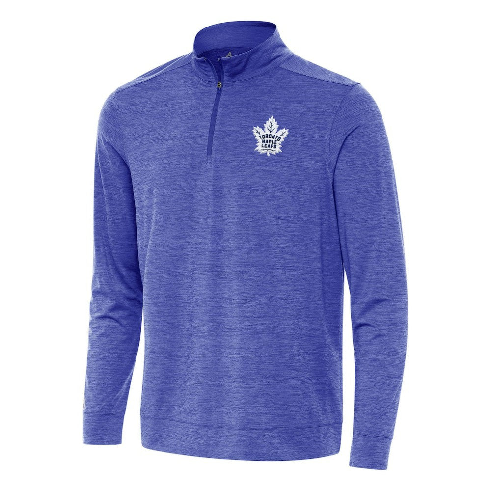 Toronto Maple Leafs Antigua Bright Quarter-Zip Top Heather Royal