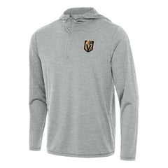 Vegas Golden Knights Antigua Tidy Quarter-Zip Hoodie Heather Gray