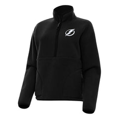Tampa Bay Lightning Antigua Women's Figure Half-Zip Pullover Sweatshirt Black