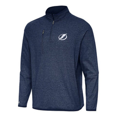 Tampa Bay Lightning Antigua Certain Quarter-Zip Tri-Blend Sweatshirt Heather Navy