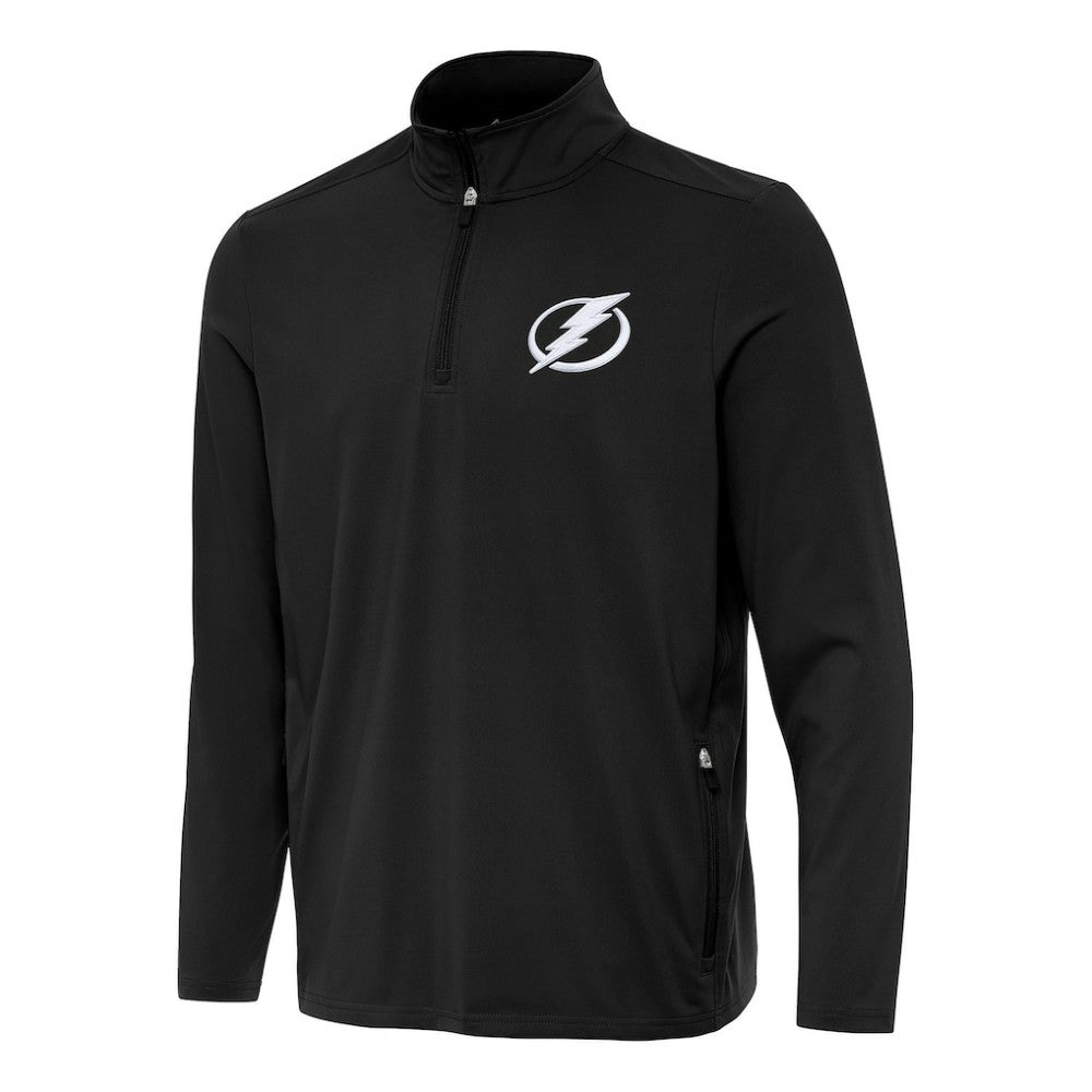 Tampa Bay Lightning Antigua Perilous Quarter-Zip Sweatshirt Black