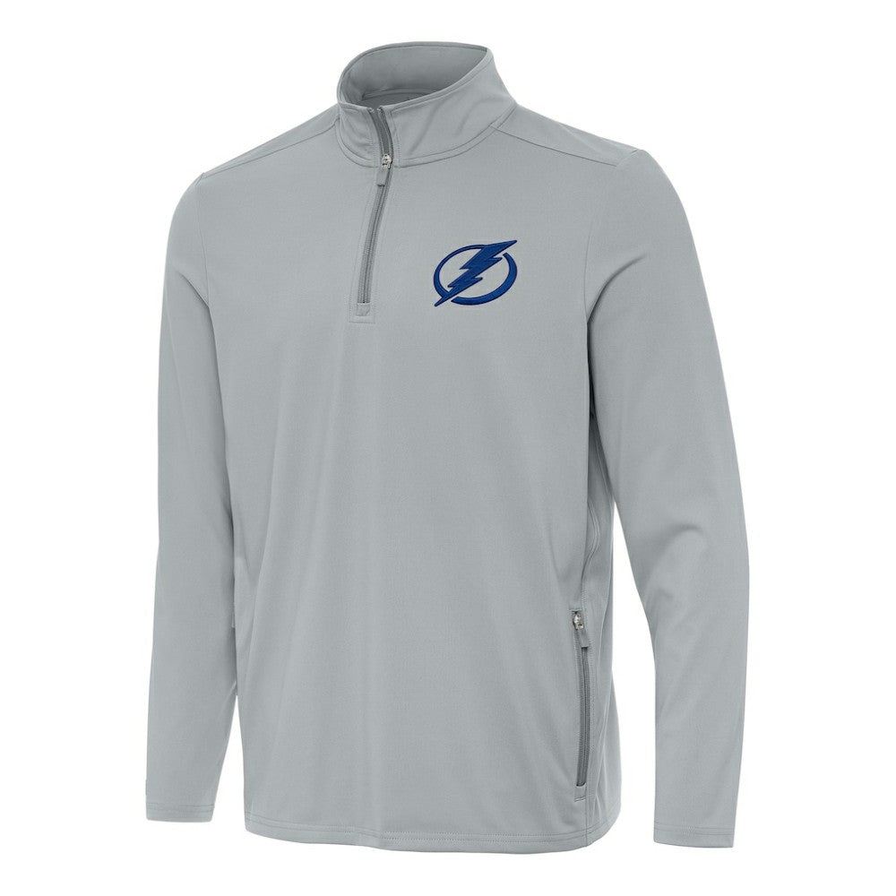 Tampa Bay Lightning Antigua Perilous Quarter-Zip Sweatshirt Gray