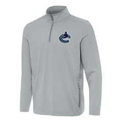 Vancouver Canucks Antigua Perilous Quarter-Zip Sweatshirt Gray