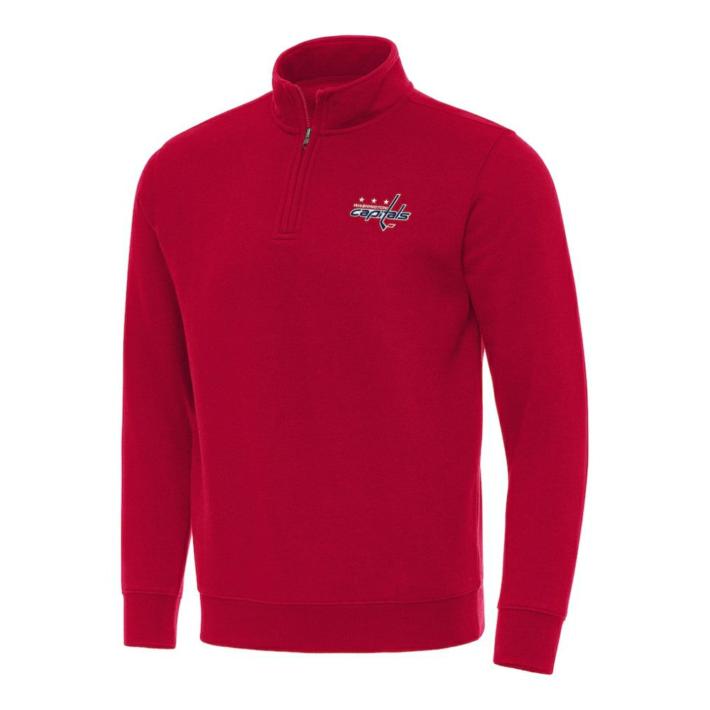 Washington Capitals Antigua Victory Quarter-Zip Mock Sweatshirt Red
