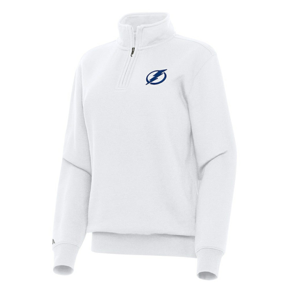 Tampa Bay Lightning Antigua Women's Victory Quarter-Zip Sweatshirt White