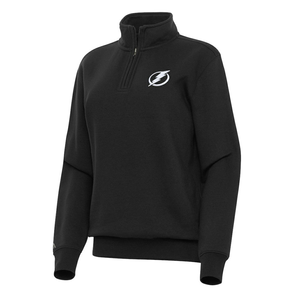 Tampa Bay Lightning Antigua Women's Victory Quarter-Zip Sweatshirt Black